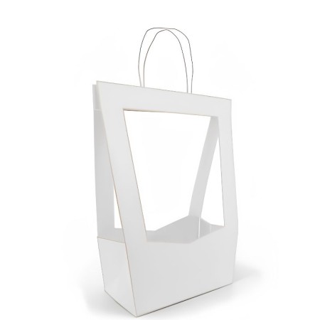 Shopper Medaillon Medium14X23 h38cm 5pz.  White